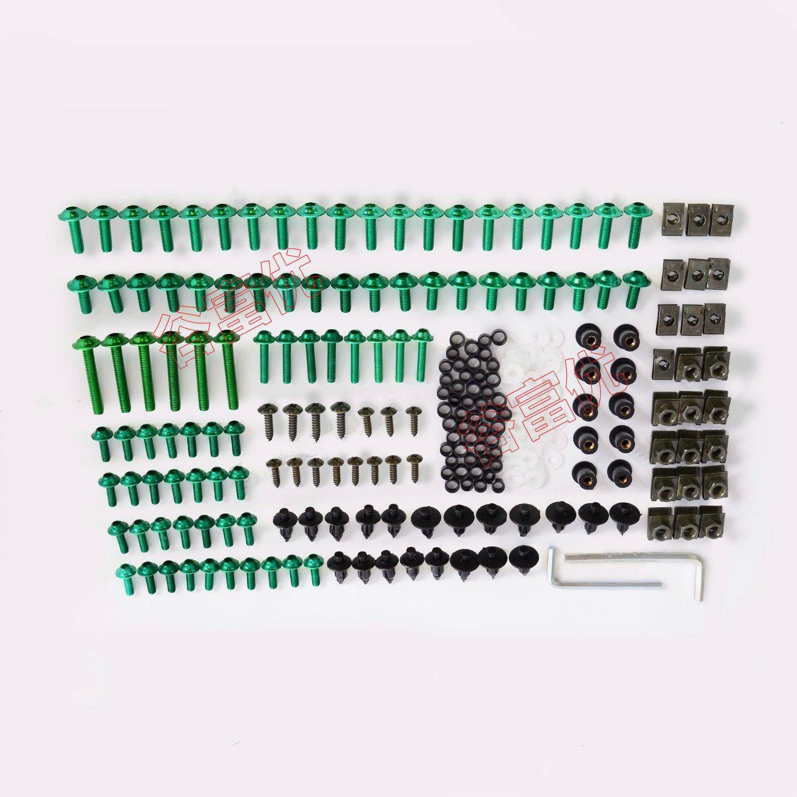 22螺3V01pcs摩托车整流片罩挡风镜车身改装螺栓套彩色丝装卡扣夹 - 图3