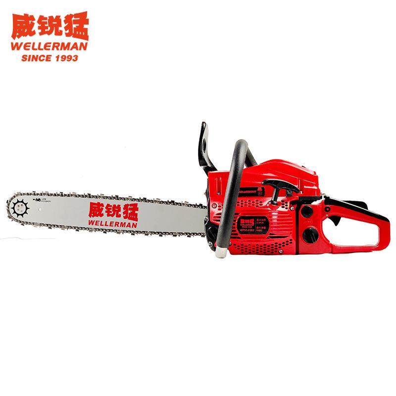 威猛款二冲程58CCWL-9582大功寸锐率油锯伐新木锯20导板家用园林,淘宝优惠券,粉丝福利购,淘宝优惠卷