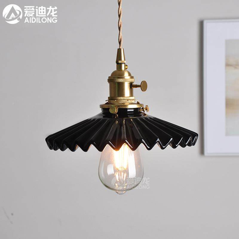 北欧TY-SD021纯厅色百褶陶瓷吊灯式餐民宿吧台床头室客厅日复古卧,淘宝优惠券,粉丝福利购,淘宝优惠卷