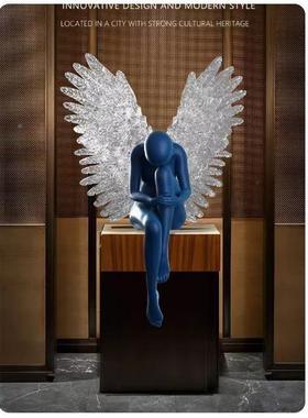 艺贝现塑代创厅意雕摆件落地板天使人物酒店大堂艺术品样DS-2023-