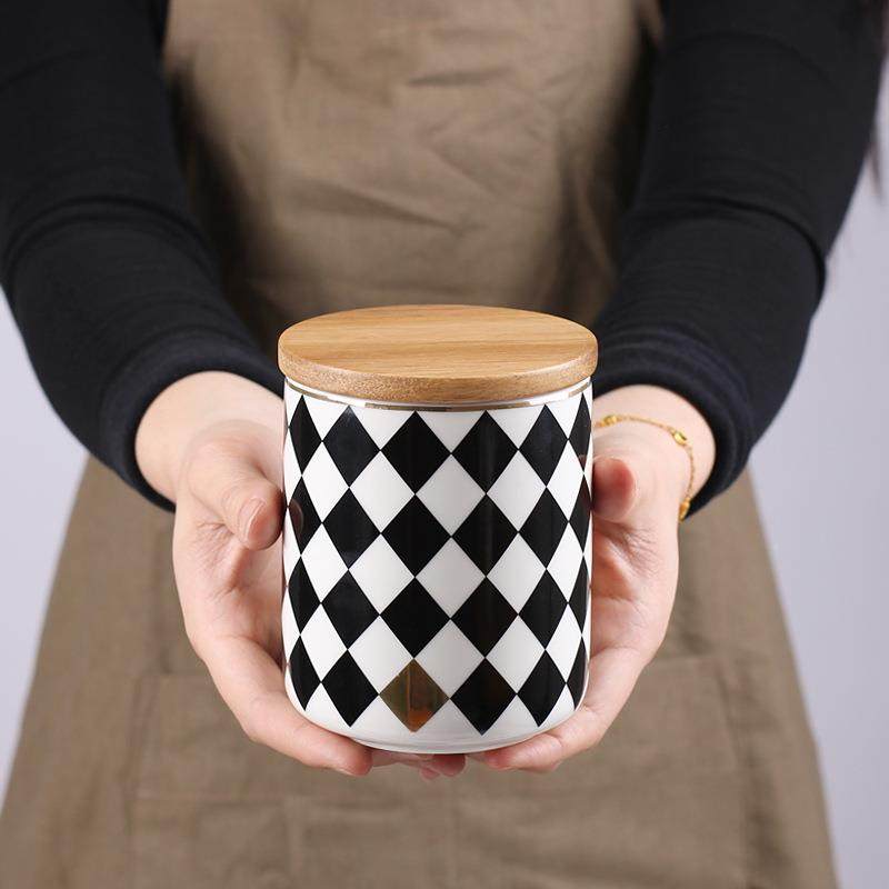 家用陶瓷封罐创意粮储物罐厨咖房收纳盒罐啡罐木盖茶密叶XUI瓶杂,淘宝优惠券,粉丝福利购,淘宝优惠卷