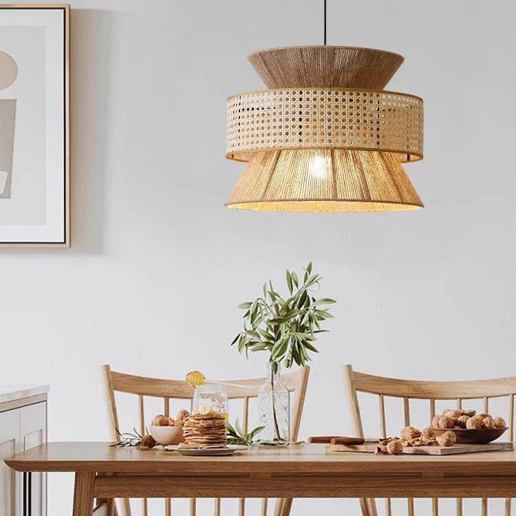 简约绳手工编织吊艺灯日式复古麻吧台餐厅卧藤室民宿禅意茶832室,淘宝优惠券,粉丝福利购,淘宝优惠卷