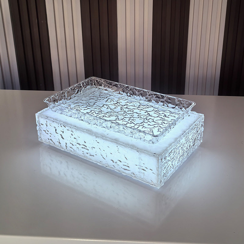 LED发光亚克力果盘冰封水果碟透明冰纹小吃碟ktv酒吧坚果盘家客厅,淘宝优惠券,粉丝福利购,淘宝优惠卷