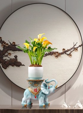 大号大象摆件 乔迁之喜摆件创意新房入户玄关客厅电视柜装饰摆件