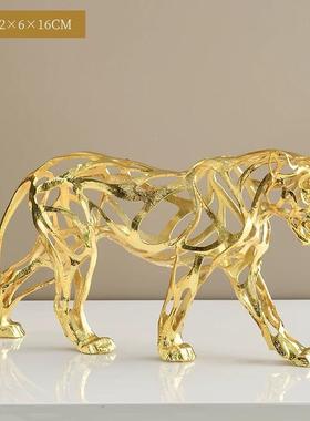 欧创意几何镂动雕金属摆塑件客厅玄关空家1148物居饰品