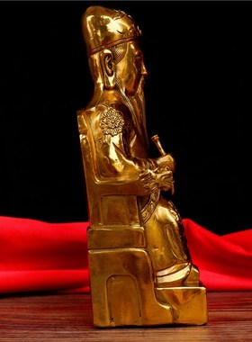 文昌帝君神像纯铜摆件精工大小号文曲星坐像书房办公室文昌帝君铜