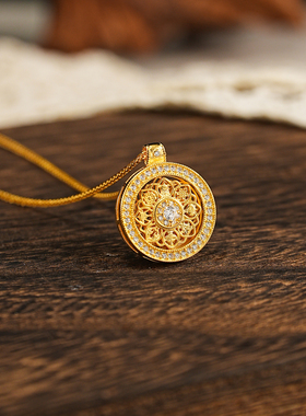 金盈御999足金包银旋转八宝项链