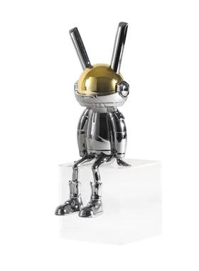 梵现代轻H1952A奢电镀树脂件人物摆厅高档机器人客玄茜关酒柜装饰