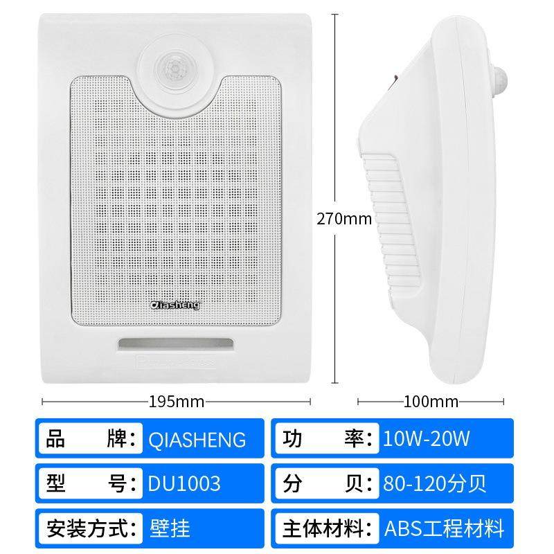 有源室外防水音柱监控壁挂喇叭12V太阳能POE供电红外感应音箱,淘宝优惠券,粉丝福利购,淘宝优惠卷