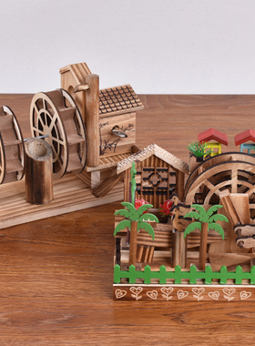 工艺品摆件竹木家居摆设玩具模型桌面摆设创意儿童礼物木制音乐盒