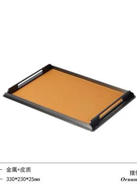 现代奢不锈钢马毛面收纳托家居茶桌几酒轻店前台售楼部装饰CNE托