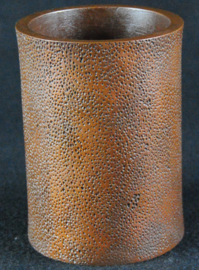 紫铜笔筒铜制创意办公室办公桌摆件书桌装饰品金属工艺品礼品复古