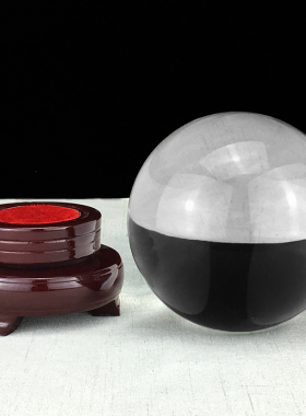 透明白水晶球摆件客厅卧室商铺办公桌装饰玄关书房乔迁新居礼品