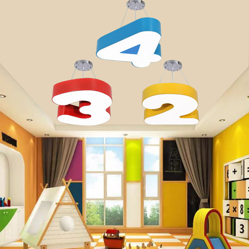 卡通数字字母灯幼儿园母婴店培训机构教室过道儿童房创意吸顶吊灯 - 图1