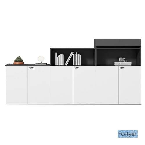 奇点白色茶水柜印机柜PCG001收纳柜储打物柜木质柜隔矮柜桌柜文件 - 图3