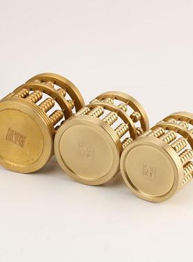 盘黄铜算笔筒实心黄铜盘算笔筒家居笔办129公室收纳筒摆饰