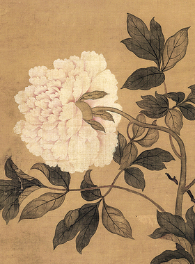 清代邹一桂 玉堂富贵图 高清微喷仿古花鸟画临摹画稿画心