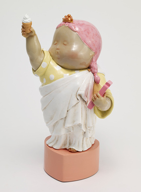 稀奇艺术瞿广慈《幸运女神》创意雕塑可爱桌面摆件礼品礼物