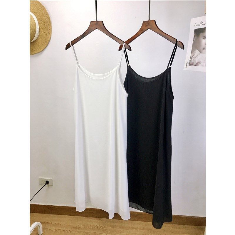 薄款内搭衬裙透明雪纺打底裙可单穿中长连衣裙夏季细肩带吊带裙女,淘宝优惠券,粉丝福利购,淘宝优惠卷