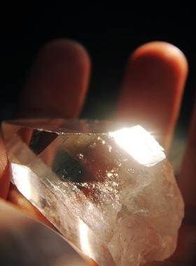 斯PCR喜马水拉巴雅水晶原石白晶摆件基坦石