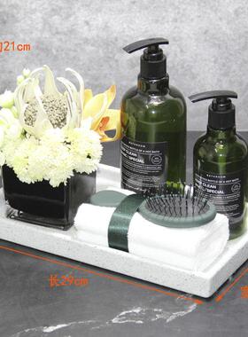 公寓售楼部间盘白色托摆件浴室柜台卫面样生板t5677109间轻奢花艺