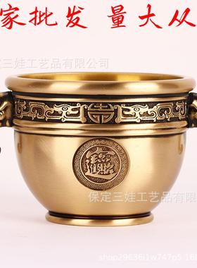 象鼻缸招米进887宝内黄铜米缸家用室办公室业摆送礼开运装饰开件