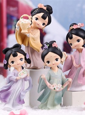 古风汉服娃娃摆件创意可爱少女卧室装饰玩偶汉服女孩新年圣诞礼物