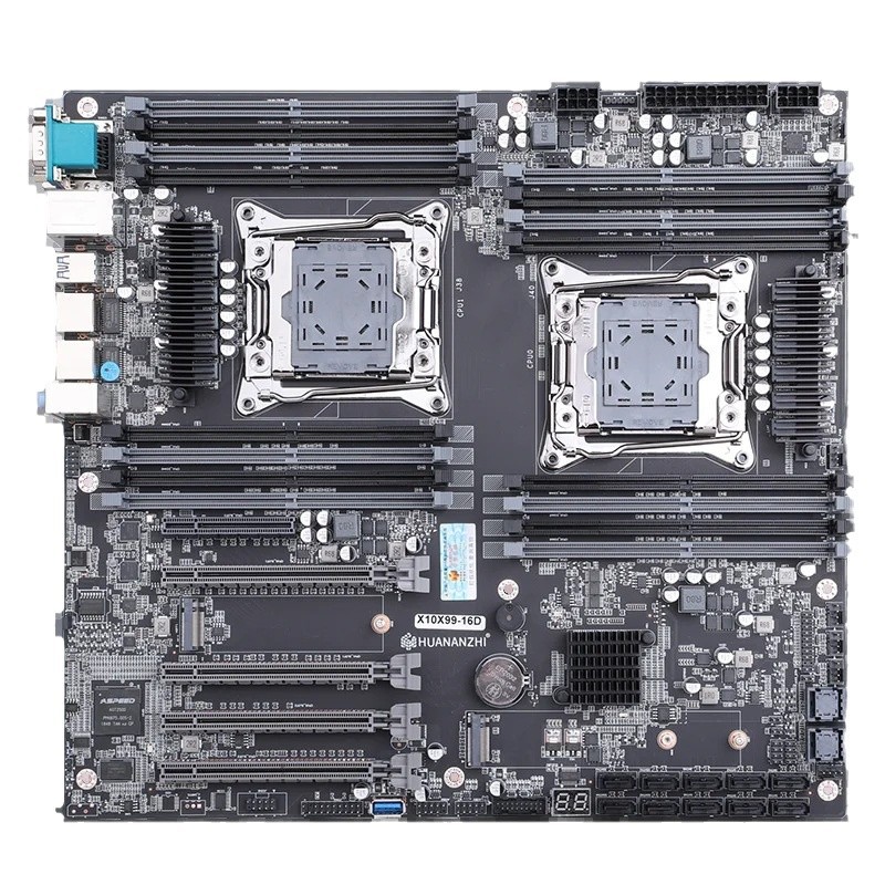 华南金牌X10X99-16D双路工作站服务器主板四通道D4内存支持2696V4 - 图3