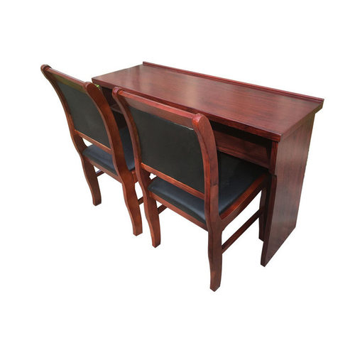 双人会议桌椅组合油漆会议室条桌实木贴皮长条桌培训条形桌组合 - 图3