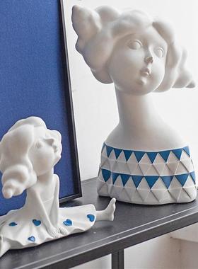 北欧创意电人偶女孩脂客厅视柜装C0305N00饰品树摆件辛格瑞娜