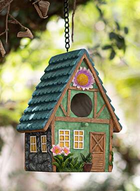 庭院花布置饰幼儿园摆件户外小鸟装屋子TB16010树挂保暖鸟窝繁园