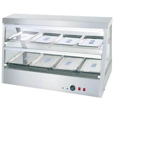 1米2不锈钢商用双层陈列保温柜食物展示台汉堡面包连锁店恒温新品 - 图3