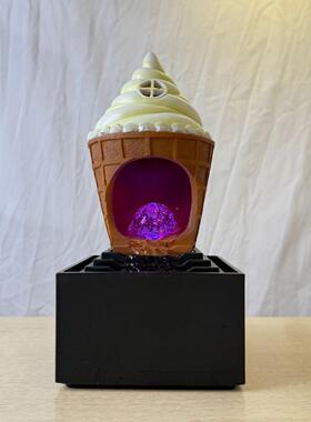 树院脂鸟窝鸟屋鸟舍户外摆悬冰挂式庭花园装饰鸟屋品淇淋件树脂工