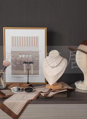 现代样板间软合装摆件妆台装饰组衣帽厅间套装摆JJ台展梳装饰品