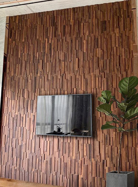 实木马赛克装饰画挂画沙发垫立体马赛克黑胡桃内墙卧室玄关客厅