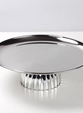 简约现代果几何脚圆形高水盘摆件售楼样处板间家居桌面收NED纳托