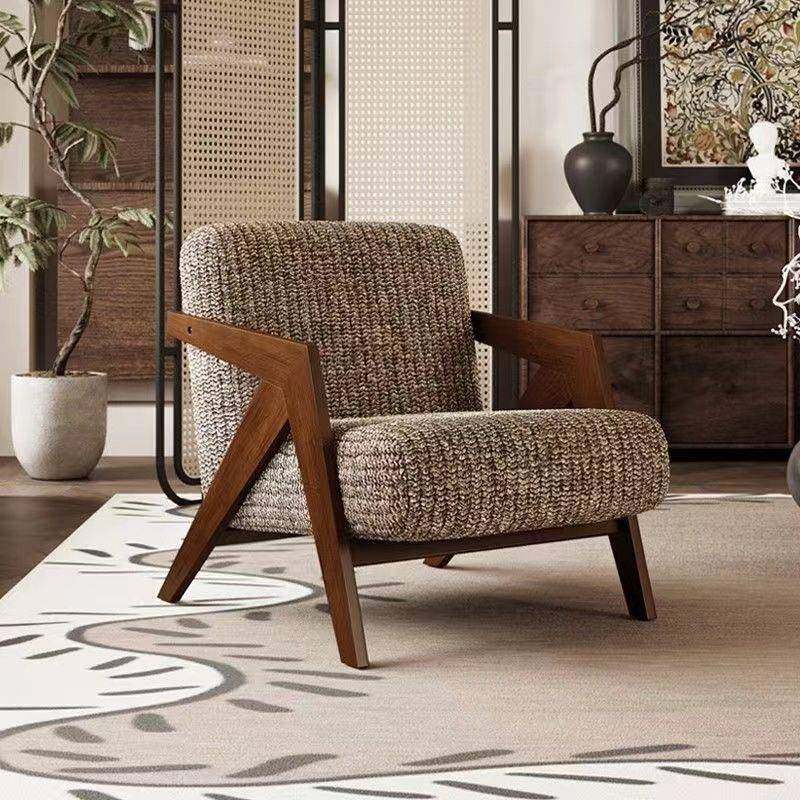 理查德单人沙发椅中古客厅条纹椅子休闲椅子实木懒人沙发椅靠背,淘宝优惠券,粉丝福利购,淘宝优惠卷