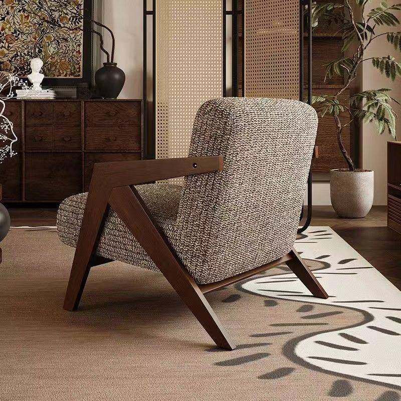 理查德单人沙发椅中古客厅条纹椅子休闲椅子实木懒人沙发椅靠背,淘宝优惠券,粉丝福利购,淘宝优惠卷