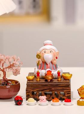福寿ZH-SJBP-禄喜财五临门财五神福爷小摆设创意摆件新款路财神桌