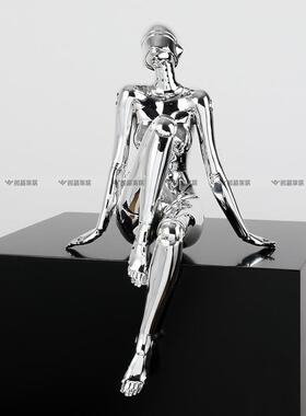 红流空基机械姬女神科技感装网饰品场景摆件客FKA潮厅电视山柜电