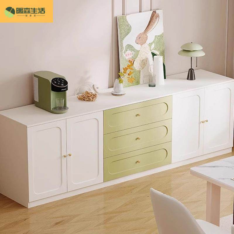 实木餐边柜奶油风客厅餐厅收纳储物柜简约靠墙多功能柜卧室斗柜,淘宝优惠券,粉丝福利购,淘宝优惠卷
