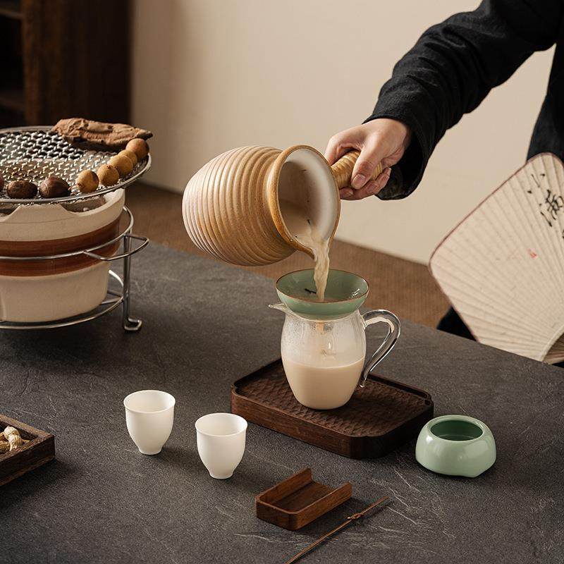 围炉煮茶家用室内中式茶馆陶罐侧把煮茶壶碳火网红罐罐茶煮茶器,淘宝优惠券,粉丝福利购,淘宝优惠卷