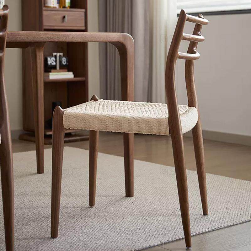 北美黑胡桃木秋藤实木椅餐椅编绳椅子家用坐椅办公椅原木电脑椅子,淘宝优惠券,粉丝福利购,淘宝优惠卷