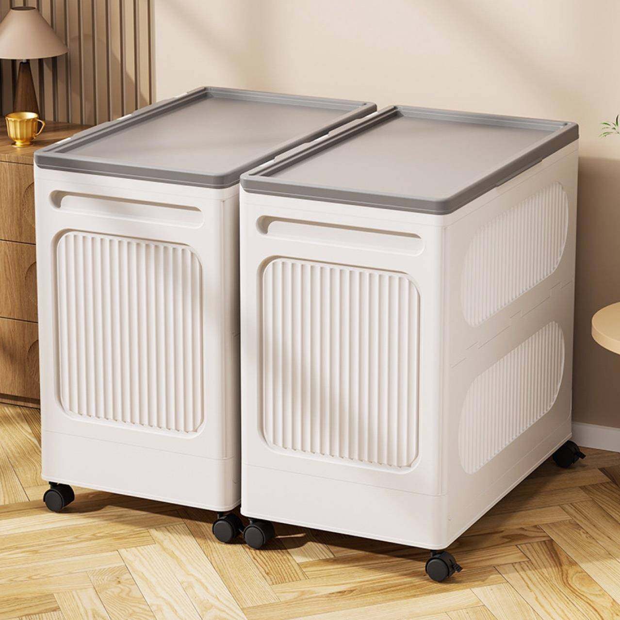 开盖式可折叠家用衣物收纳箱卧室杂物宝宝玩具可移动防尘柜置物箱,淘宝优惠券,粉丝福利购,淘宝优惠卷