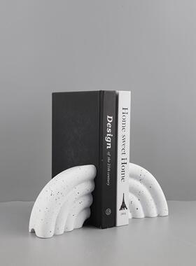 简约现扇形树脂叠书挡何摆XSU件样板间售楼部客代厅软装家几居饰