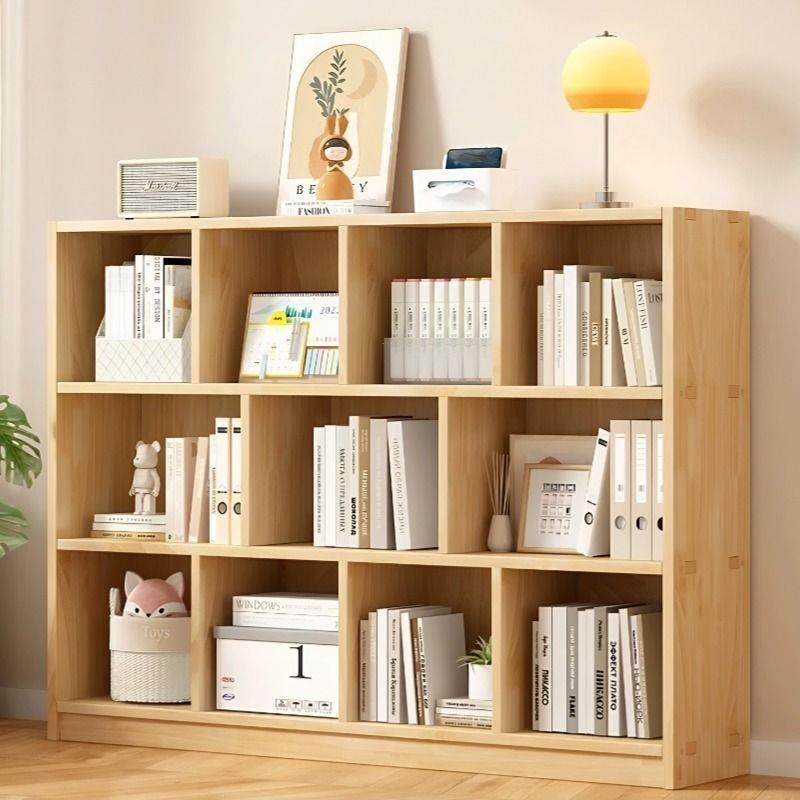 实木书架儿童落地书柜置物架幼儿园储物柜客厅组合格子收纳可,淘宝优惠券,粉丝福利购,淘宝优惠卷