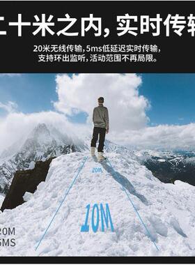 2.4G一拖二自带充电充远距离清晰收音无线领夹麦克风直播话筒