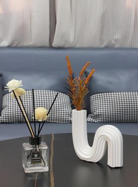 北欧房极简N形花插瓶摆件 2062家居装饰品样板客厅电视柜关玄桌面