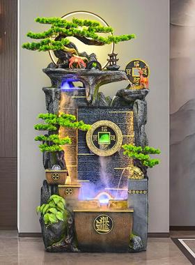 假山装流水摆件21060鱼缸循环水景观客厅招财水轮司公落地饰开业