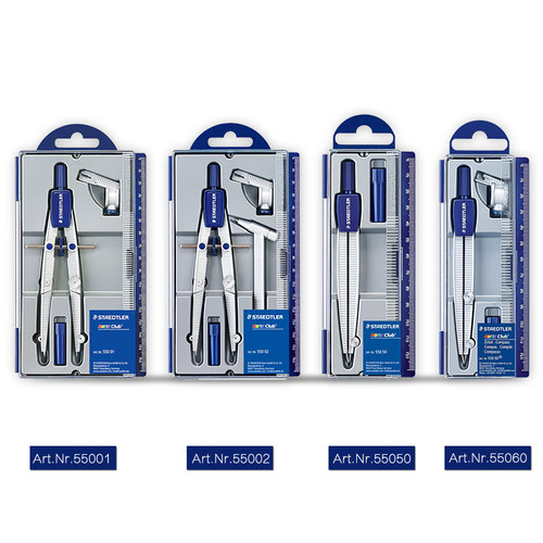 德国施德楼圆规套装 550铝合金可夹针管笔铅笔芯学生设计绘图套尺 - 图3